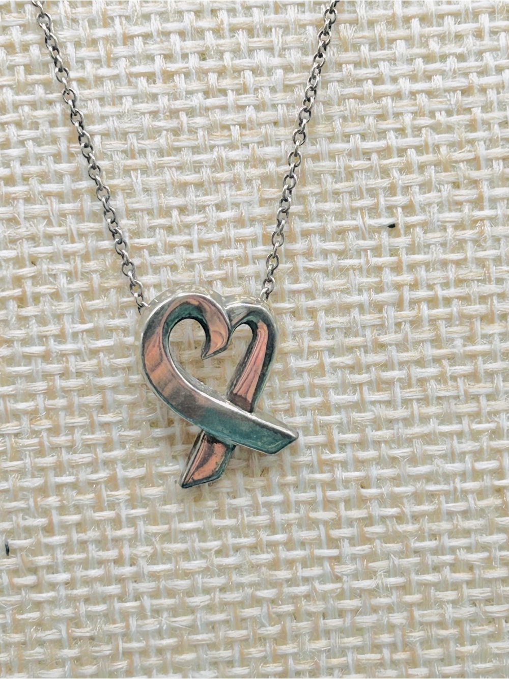 Tiffany And Co Loving Heart Necklace 925 Silver Paloma Picasso Design With Coa View 2
